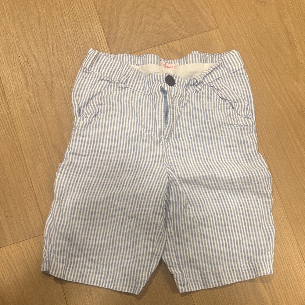 La Coqueta Striped Blue Kids Shorts (7Y)